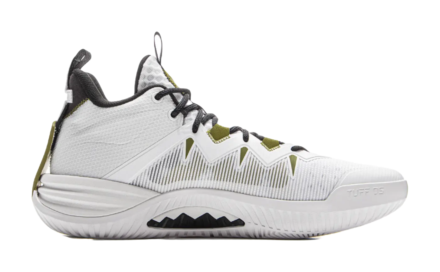 LiNing Storm 10 Cushioning Slip Resistant Breathable Rebound Low Top Basketball Shoes Mens White  vjsneaker.com