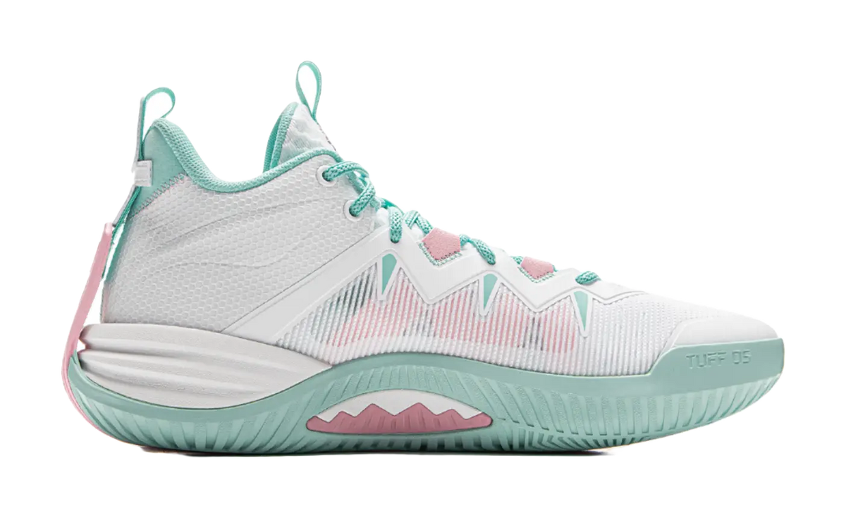 LiNing Storm 10 Cushioning Slip Resistant Breathable Rebound Low Top Basketball Shoes Mens White Green  vjsneaker.com