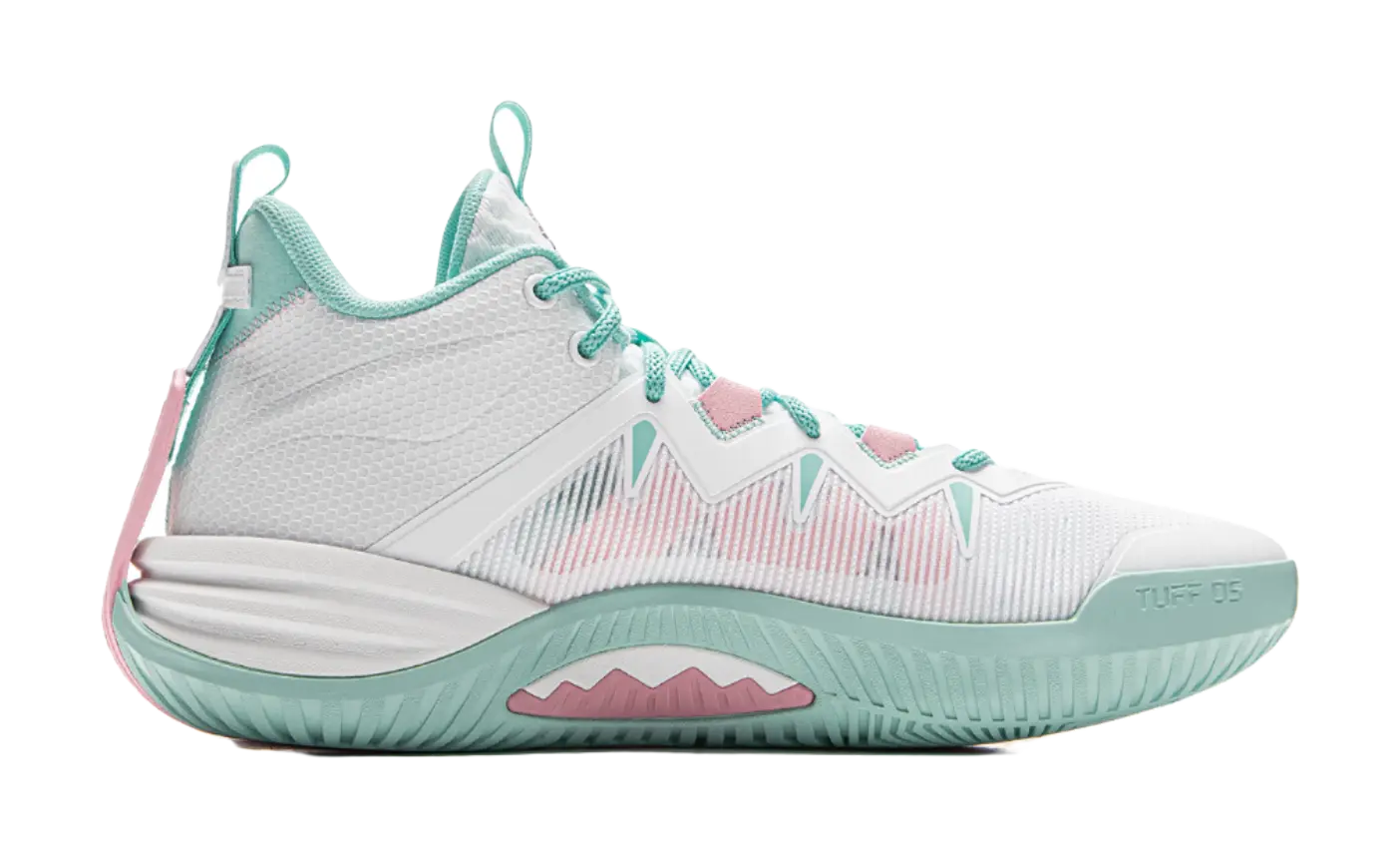 LiNing Storm 10 Cushioning Slip Resistant Breathable Rebound Low Top Basketball Shoes Mens White Green  vjsneaker.com