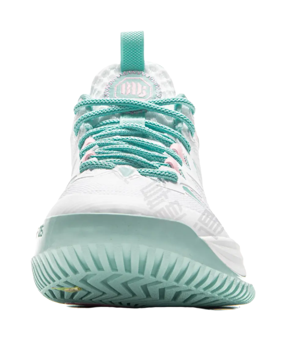 LiNing Storm 10 Cushioning Slip Resistant Breathable Rebound Low Top Basketball Shoes Mens White Green  vjsneaker.com