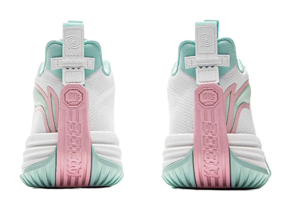 LiNing Storm 10 Cushioning Slip Resistant Breathable Rebound Low Top Basketball Shoes Mens White Green  vjsneaker.com