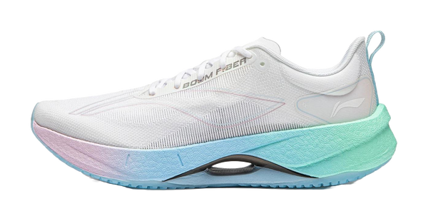 LiNing Super Light 21 Cushioned Slip Resistant Abrasion Resistant Breathable Low Top Running Shoes Women's White Blue 