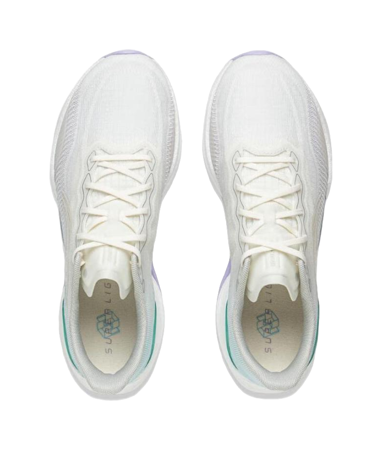 LiNing Super Light 22 Anti Slip Wear Resistant Low Top Casual Running Shoes Women's White Blue 