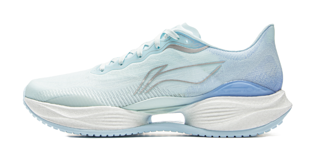 LiNing Super-Light 22 Cushioned Slip-Resistant Low-Top Casual Running Shoes Men's Light Blue 