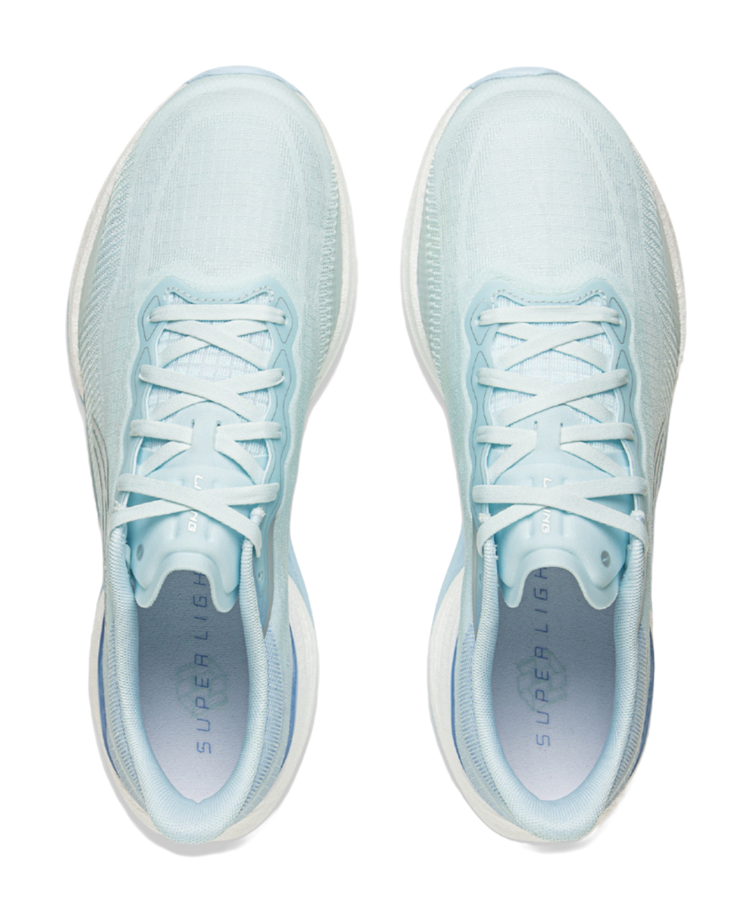 LiNing Super-Light 22 Cushioned Slip-Resistant Low-Top Casual Running Shoes Men's Light Blue 