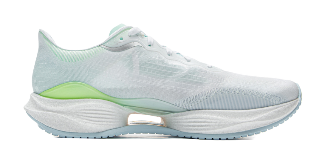 LiNing Super-Light 22 Cushioning Anti-Slip Wear-Resistant Breathability Low-Top Running Shoes Men's White Green Gray 