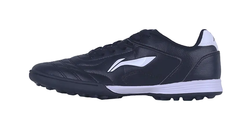 LiNing TF Broken Studs Slip-Resistant Cushioning Wear-Resistant Low-Top Soccer Shoes Black White Kids  vjsneaker.com