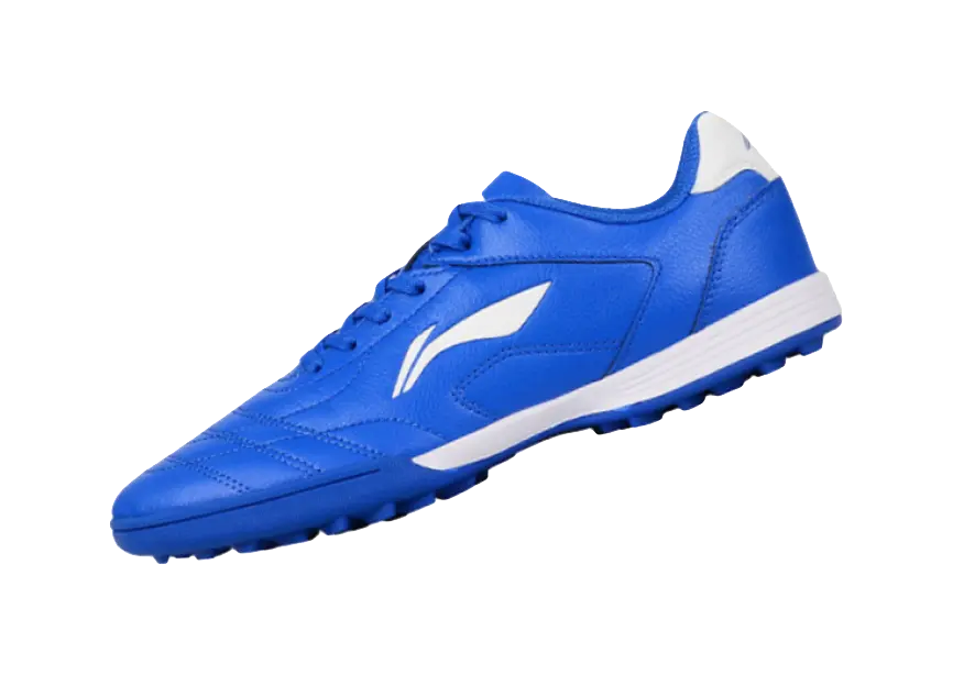 LiNing TF Long Song Collection Slip-Resistant Cushioning Wear-Resistant Low-Top Soccer Shoes Blue White Kids  vjsneaker.com