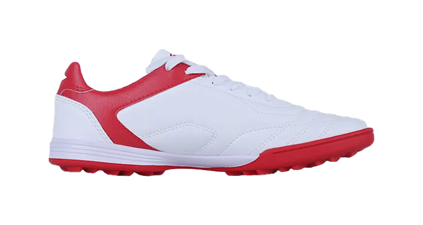 LiNing TF Slip Resistant Cushioning Abrasion Resistant Low Top Soccer Shoes White Red Kids 
