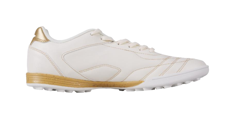 LiNing TF Turf Artificial Turf, Natural Grass Soccer Shoes Men's White Gold 