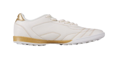 LiNing TF Turf Artificial Turf, Natural Grass Soccer Shoes Men's White Gold 