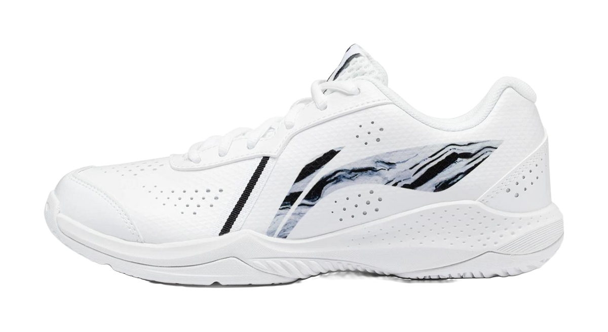 LiNing Thunder LITE Slip Resistant Abrasion Resistant Low top Badminton Shoes Unisex White 