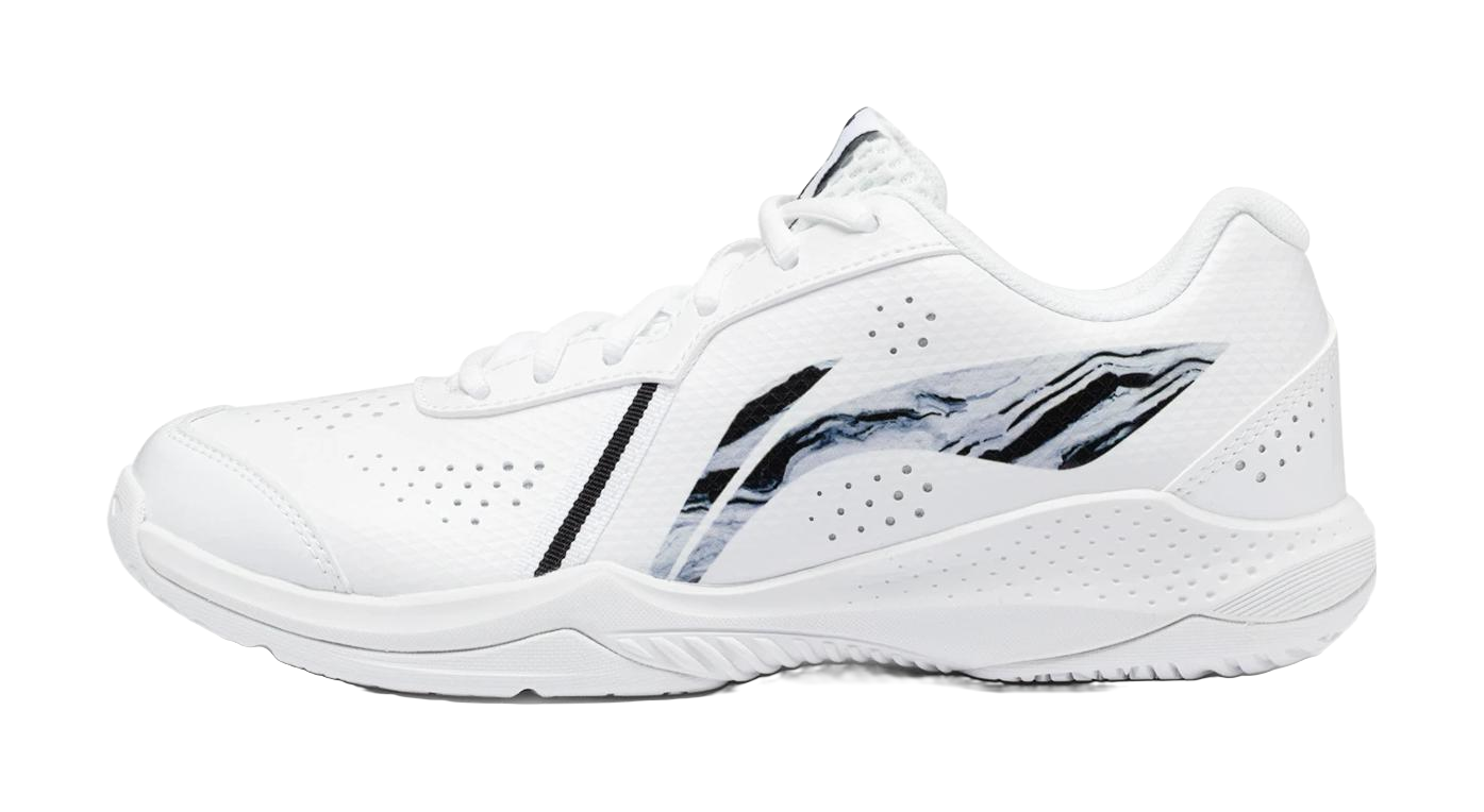 LiNing Thunder LITE Slip Resistant Abrasion Resistant Low top Badminton Shoes Unisex White 