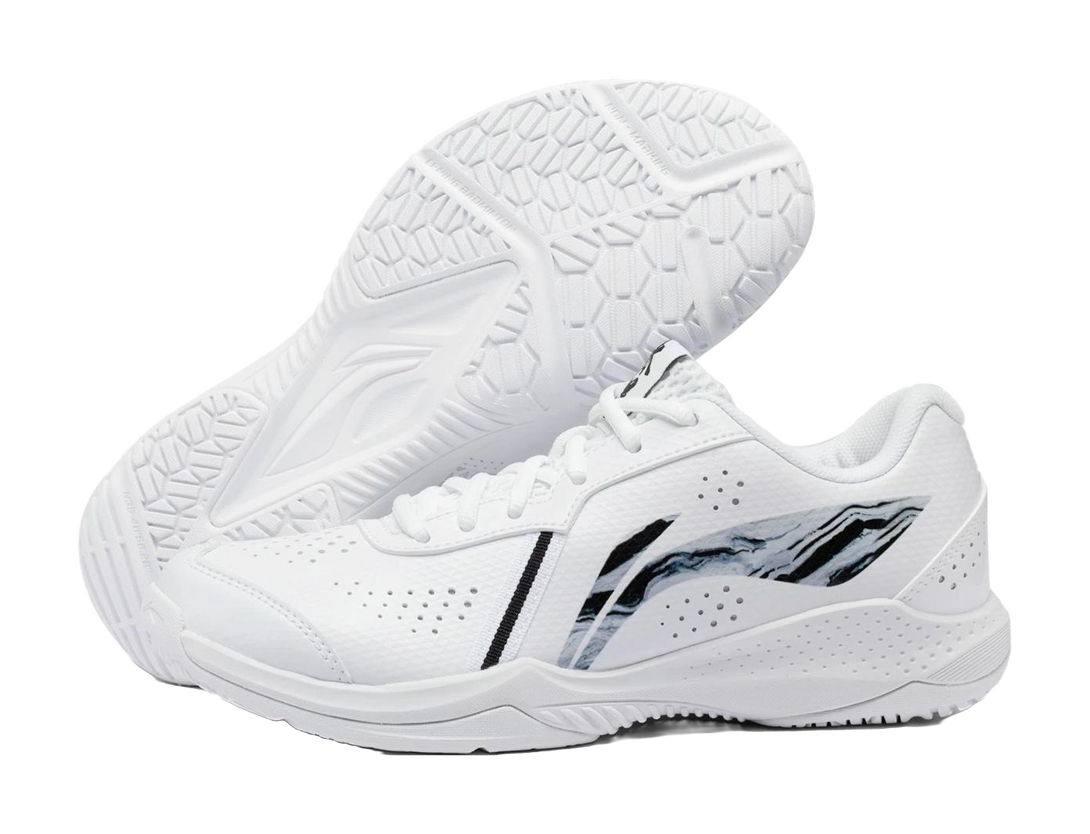 LiNing Thunder LITE Slip Resistant Abrasion Resistant Low top Badminton Shoes Unisex White 