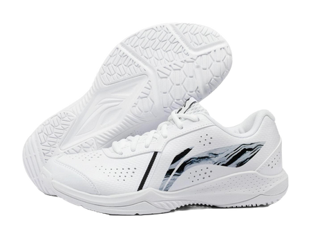 LiNing Thunder LITE Slip Resistant Abrasion Resistant Low top Badminton Shoes Unisex White 