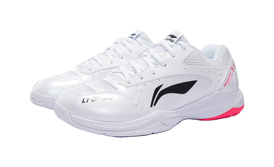 LiNing Thunder Training Slip Resistant And Abrasion Resistant Coverage Support Low top Badminton Shoes Unisex White 
