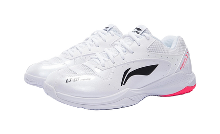 LiNing Thunder Training Slip Resistant And Abrasion Resistant Coverage Support Low top Badminton Shoes Unisex White 