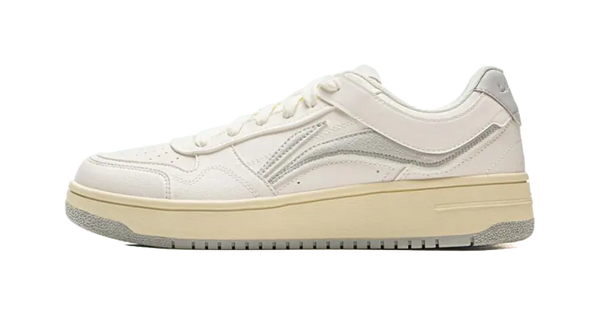 LiNing Tianji Slip Resistant Cushioning Abrasion Resistant Lightweight Low Top Skateboard Shoes Men's White Gray 