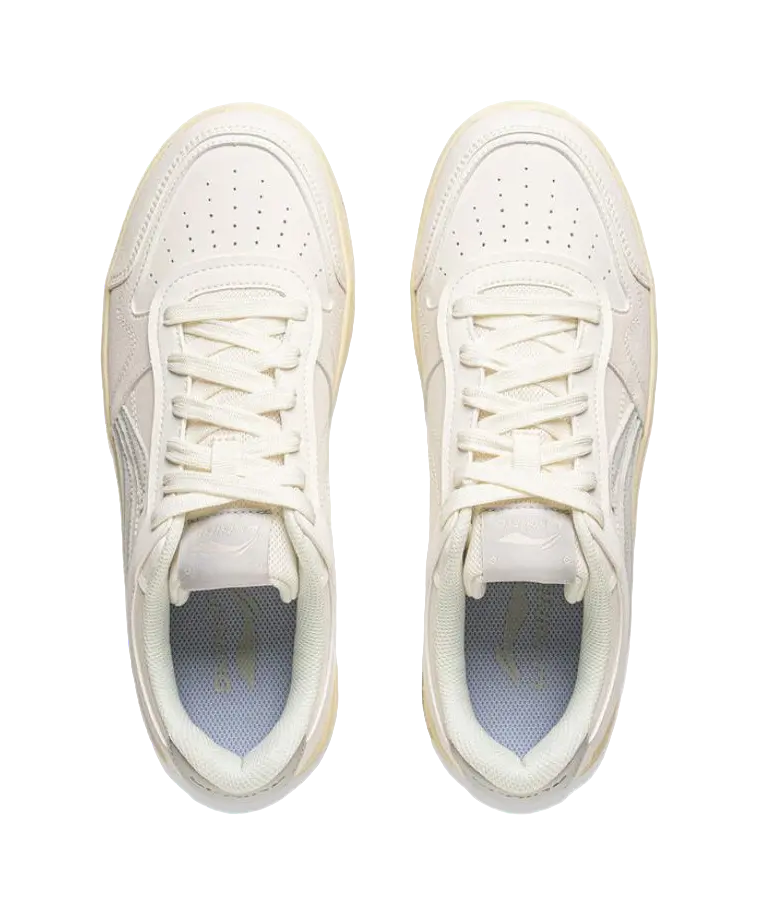 LiNing Tianji Slip Resistant Cushioning Abrasion Resistant Lightweight Low Top Skateboard Shoes Men's White Gray 