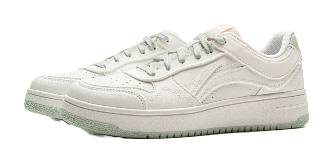 LiNing Tianji Slip Resistant Cushioning Abrasion Resistant Lightweight Low Top Skateboard Shoes Women's Ivory 
