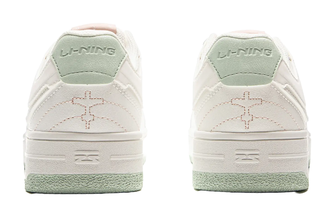 LiNing Tianji Slip Resistant Cushioning Abrasion Resistant Lightweight Low Top Skateboard Shoes Women's Ivory 