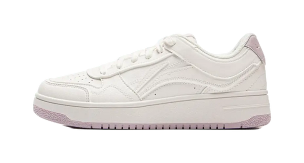 LiNing Tianji Slip Resistant Cushioning Abrasion Resistant Lightweight Low Top Skateboard Shoes Women's White Purple 