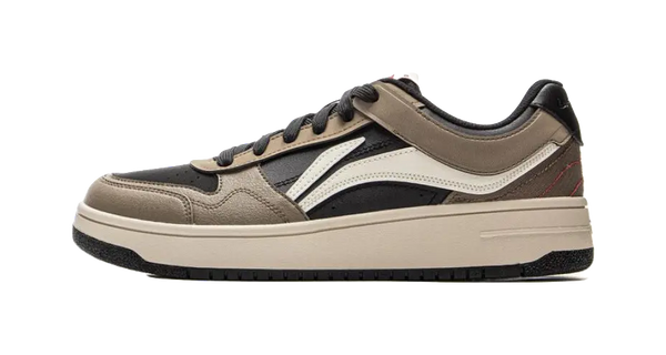 LiNing Tianji Slip-Resistant Cushioning Wear-Resistant Lightweight Low-Top Skateboard Shoes Men's Brown Black 