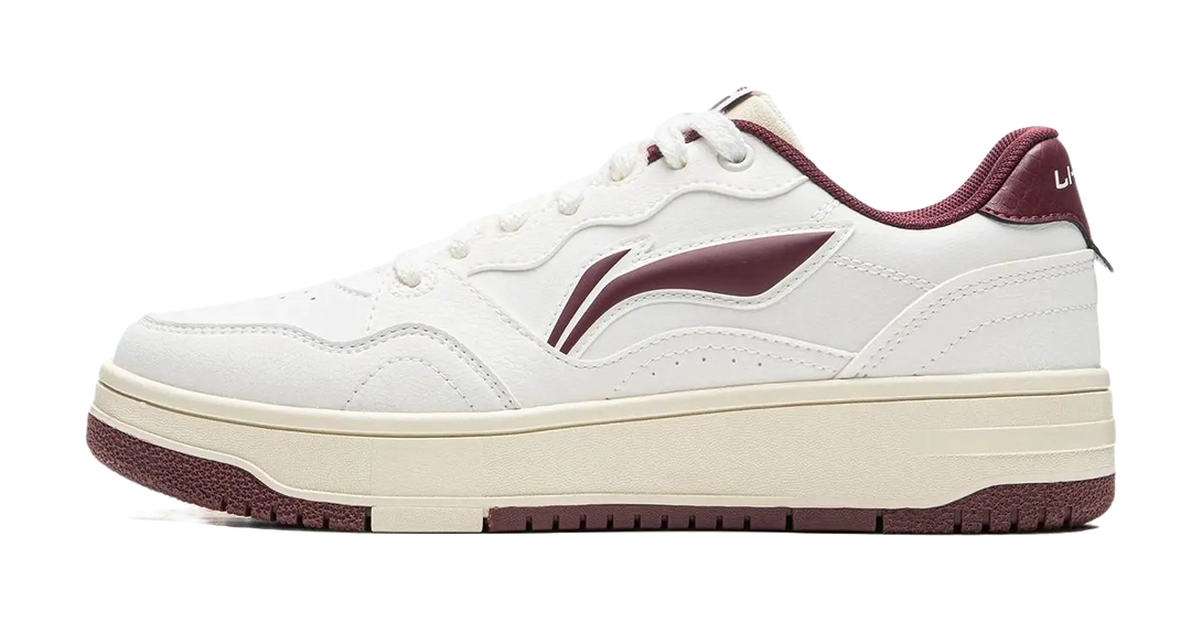 LiNing Tianji Soft Anti Slip Wear Resistant Lightweight Breathable Low Top Skateboard Shoes Women's White Purple 