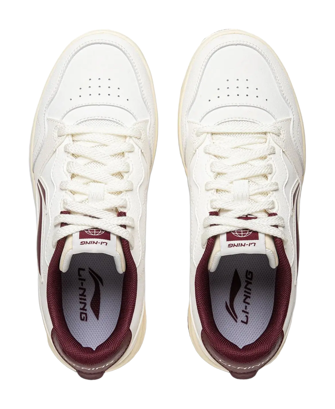 LiNing Tianji Soft Anti Slip Wear Resistant Lightweight Breathable Low Top Skateboard Shoes Women's White Purple 