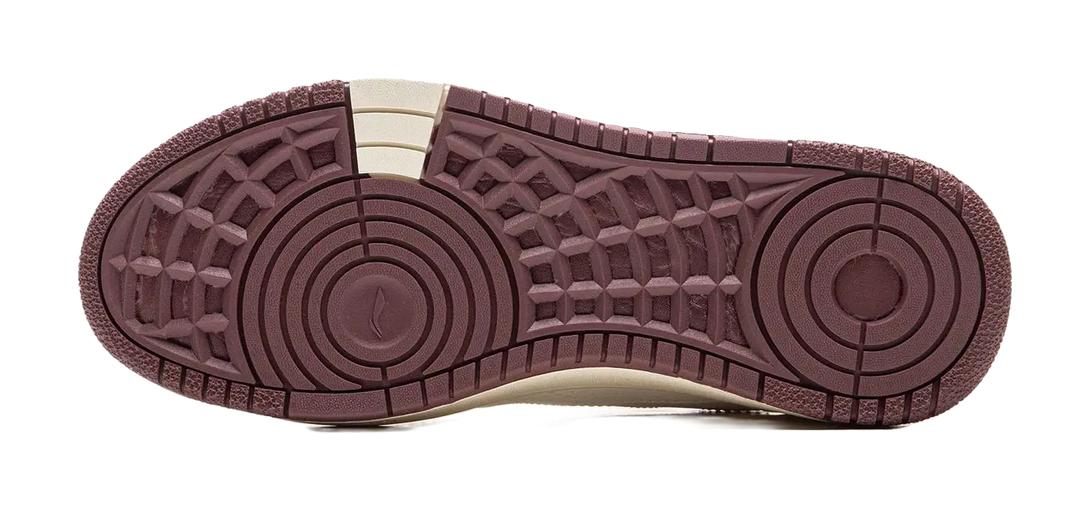 LiNing Tianji Soft Anti Slip Wear Resistant Lightweight Breathable Low Top Skateboard Shoes Women's White Purple 