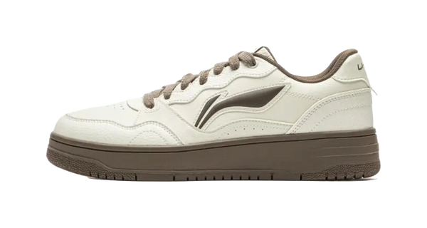 LiNing Tianji Soft Slip Resistant Cushioning Abrasion Resistant Low Top Skateboard Shoes Men's Ecru 