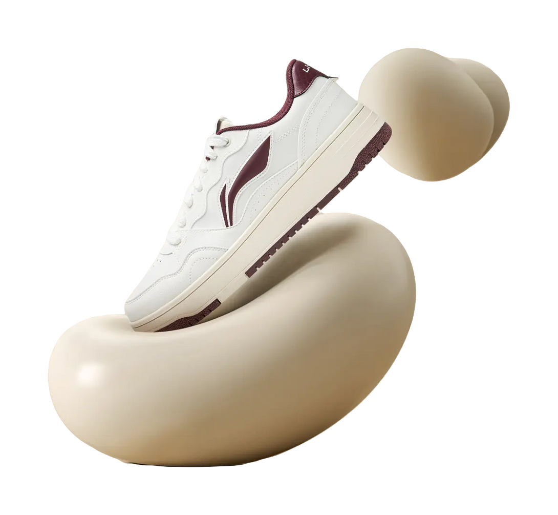 LiNing Tianji Soft Slip Resistant Cushioning Abrasion Resistant Low Top Skateboard Shoes Men's Ecru 