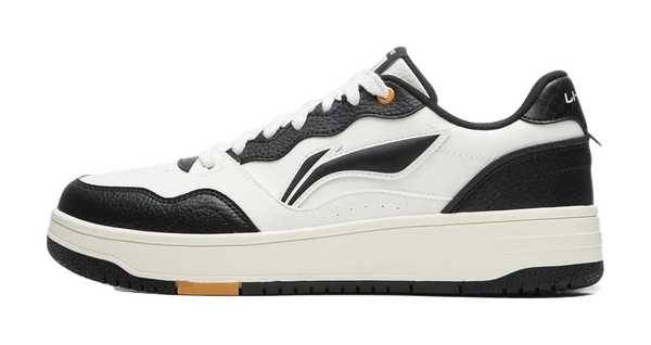 LiNing Tianji Soft Slip Resistant Cushioning Abrasion Resistant Low Top Skateboard Shoes Men's White Black 