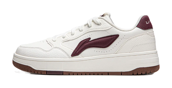 LiNing Tianji Soft Slip Resistant Cushioning Abrasion Resistant Low Top Skateboard Shoes Men's White Red 