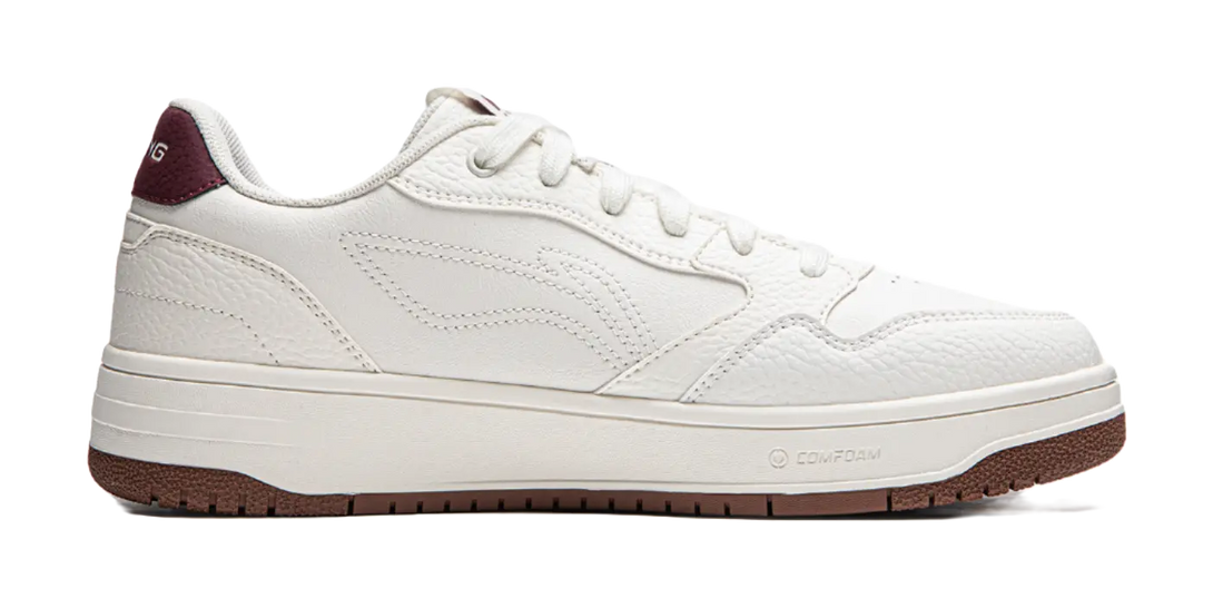 LiNing Tianji Soft Slip Resistant Cushioning Abrasion Resistant Low Top Skateboard Shoes Men's White Red 