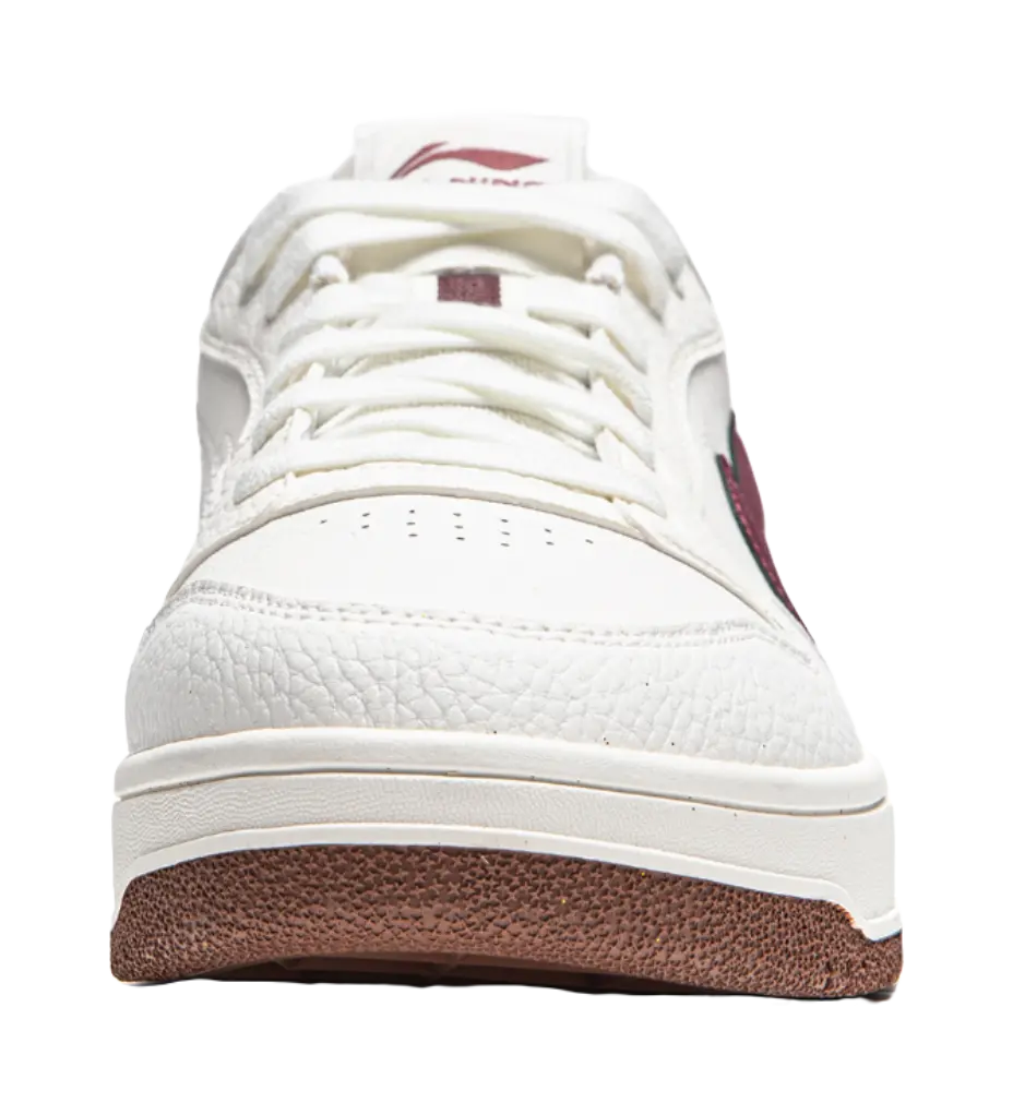 LiNing Tianji Soft Slip Resistant Cushioning Abrasion Resistant Low Top Skateboard Shoes Men's White Red 