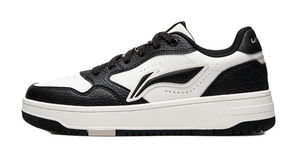 LiNing Tianji Soft Slip Resistant Cushioning Abrasion Resistant Low Top Skateboard Shoes Women's White Black 