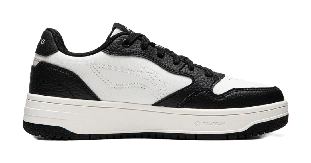 LiNing Tianji Soft Slip Resistant Cushioning Abrasion Resistant Low Top Skateboard Shoes Women's White Black 