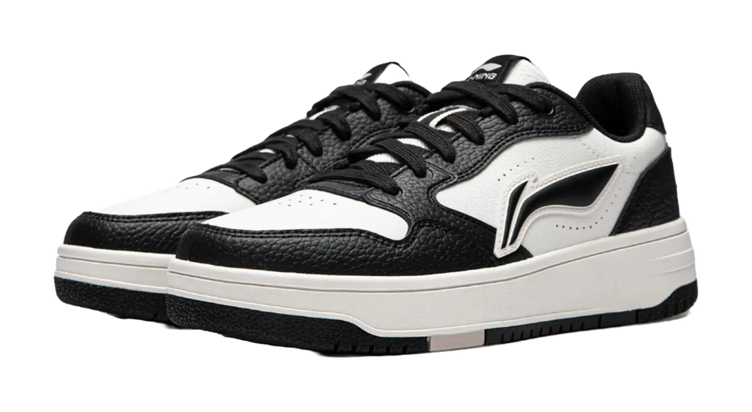 LiNing Tianji Soft Slip Resistant Cushioning Abrasion Resistant Low Top Skateboard Shoes Women's White Black 