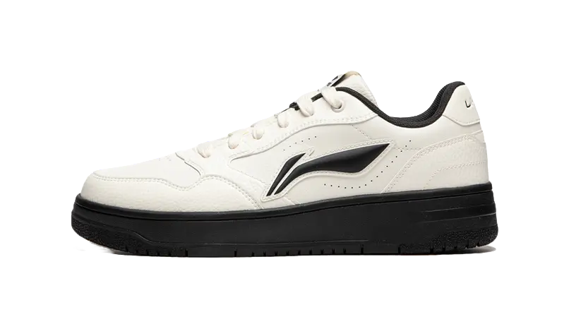 LiNing Tianji Soft Slip-Resistant Cushioning Wear-Resistant Low-Top Skateboard Shoes Mens Ecru  vjsneaker.com