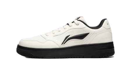 LiNing Tianji Soft Slip-Resistant Cushioning Wear-Resistant Low-Top Skateboard Shoes Mens Ecru  vjsneaker.com