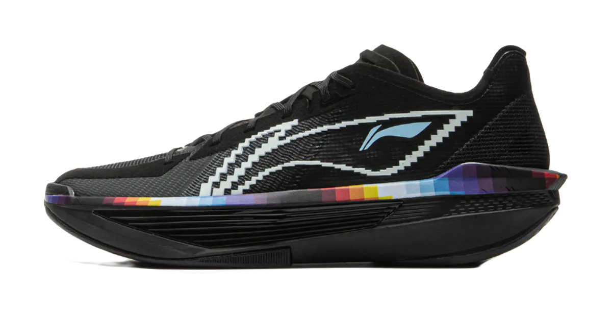 LiNing ULTRALIGHT Cushioning, Slip Resistant, Abrasion Resistant, Rebound Grip Low Top Basketball Shoes Mens Black  vjsneaker.com