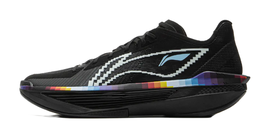 LiNing ULTRALIGHT Cushioning, Slip Resistant, Abrasion Resistant, Rebound Grip Low Top Basketball Shoes Mens Black  vjsneaker.com