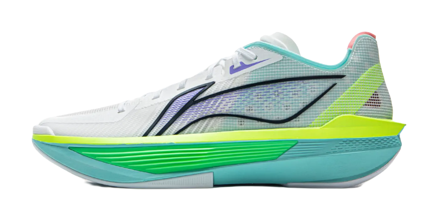 LiNing Ultra Light Cushioned Slip-Resistant Lightweight Low-Top Basketball Shoes Mens White Green  vjsneaker.com