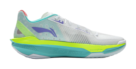 LiNing Ultra Light Cushioned Slip-Resistant Lightweight Low-Top Basketball Shoes Mens White Green  vjsneaker.com