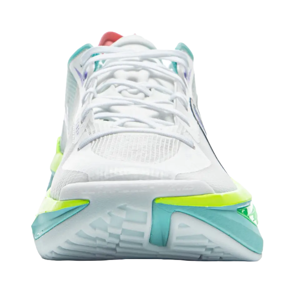 LiNing Ultra Light Cushioned Slip-Resistant Lightweight Low-Top Basketball Shoes Mens White Green  vjsneaker.com