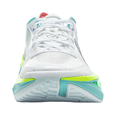 LiNing Ultra Light Cushioned Slip-Resistant Lightweight Low-Top Basketball Shoes Mens White Green  vjsneaker.com