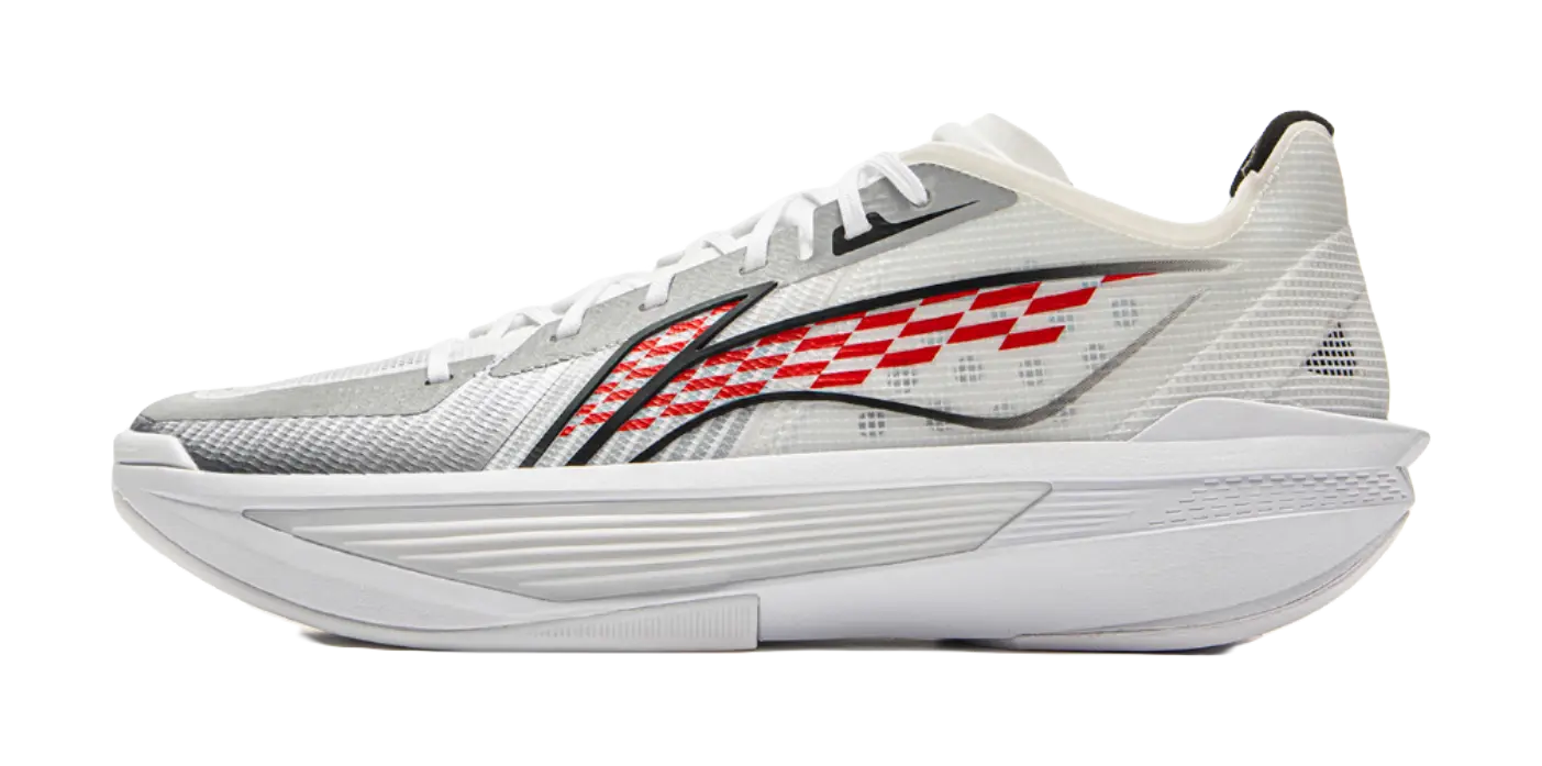 LiNing Ultra Light Cushioning, Slip Resistant, Abrasion Resistant, Rebound Grip Low Top Basketball Shoes Mens White  vjsneaker.com