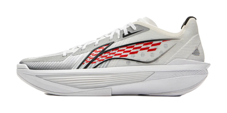 LiNing Ultra Light Cushioning, Slip Resistant, Abrasion Resistant, Rebound Grip Low Top Basketball Shoes Mens White  vjsneaker.com