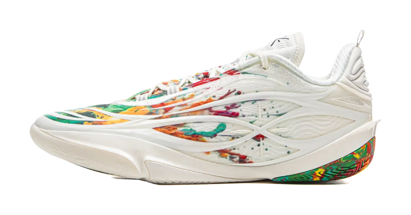 LiNing Wade 808 5Ultra V2 Fireworks - Champagne White Basketball Shoes for Men 